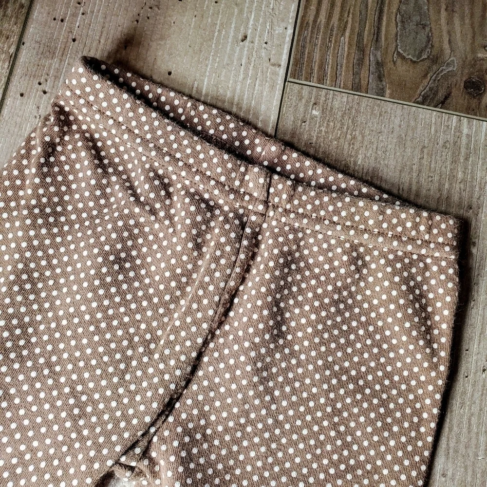 Child of Mine made by Carter's Brown Polka Dot Baby Girl Leggings Size 3-6m NWOT